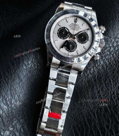 Rolex Daytona Chromalight Lume Cal.4131 Movement 40mm SS Band White Face Watch